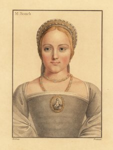 Mary Zouch, Jane Seymourra váró hölgy, 1812 (metszet) alkotó: Hans (after) Holbein the Younger