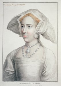 Francesco Bartolozzi (1727-1815) metszetében Mária hölgy portréja a királynő után (1516-58) 1796 (metszet) alkotó: Hans (after) Holbein the Younger
