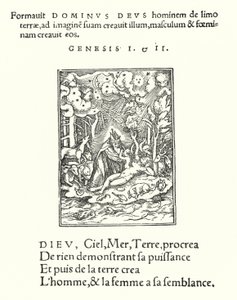 A teremtés (metszet) alkotó: Hans (after) Holbein the Younger