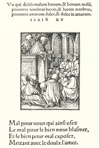 A prédikátor (metszet) alkotó: Hans (after) Holbein the Younger