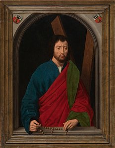 Szent András, 1491-1519 körül (olaj, tábla) alkotó: Hans (after) Memling