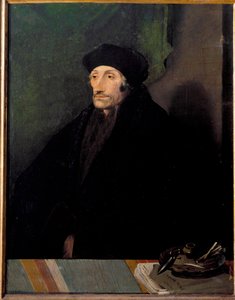 Rotterdami Erasmus holland humanista portréja alkotó: Hans (attr. to) Holbein the Younger