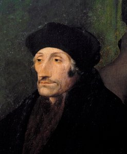 Rotterdami Erasmus holland humanista portréja alkotó: Hans (attr. to) Holbein the Younger