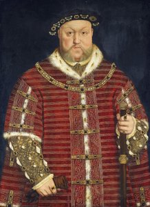 Henri VIII - VIII. Henrik angol király portréja par Holbein, Hans, az ifjabb, Workshop of . Olaj, fa, méret: 93x68 alkotó: Hans (school of) Holbein