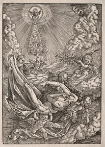 Krisztust angyalok vitték a mennybe, c. 1515-1517. alkotó: Hans Baldung