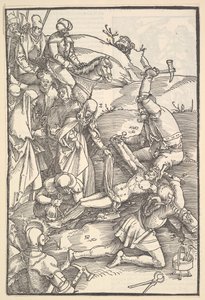 A keresztre szegezett Krisztus, verso: Christ Nailed to the Cross, a Speculum Passionis Dom...-ból, 1507. alkotó: Hans Baldung