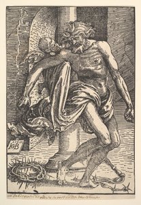 Krisztus a kínzóeszközökkel, egy kis angyal által támogatott, 1517. alkotó: Hans Baldung