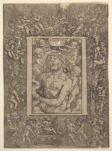 Ecce Homo díszszegéllyel, amely Bacchus diadalát mutatja, 1511. alkotó: Hans Baldung