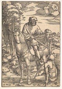 Szent Márton lóháton, 15-16. század. alkotó: Hans Baldung