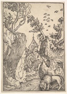 Szent Jeromos a sivatagban, kb. 1511. alkotó: Hans Baldung
