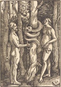 Ádám és Éva kígyóval alkotó: Hans Baldung Grien