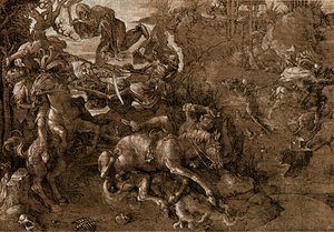 A lovagok csatája a halállal alkotó: Hans Baldung Grien