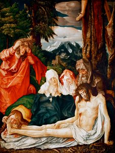 "Lamentation sur la mort du christ" (A Krisztus feletti siralom) Peinture de Hans Baldung, dit Grien (Baldung Grien) (1484-1545) alkotó: Hans Baldung Grien