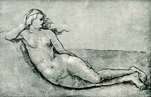 Fekvő nimfa alkotó: Hans Baldung Grien