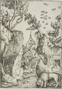 Szent Jeromos a vadonban alkotó: Hans Baldung Grien