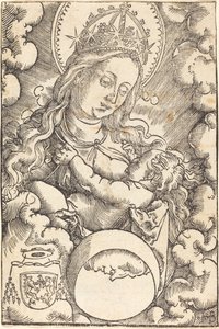 Szűz és gyermek a felhőkben alkotó: Hans Baldung Grien
