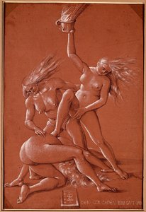 Boszorkányok (rajz) alkotó: Hans Baldung Grien