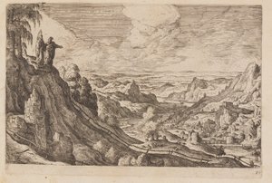 21. tábla, az Ó- és Újszövetségből és Ovidius Metamorfózisaiból származó tájképek jelenetekkel alkotó: Hans Bol