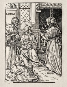 Krisztus Lázár házában alkotó: Hans Burgkmair