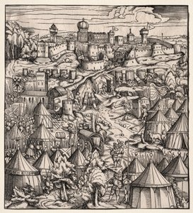 Der Weisskunig (A fehér király): Padova ostroma alkotó: Hans Burgkmair