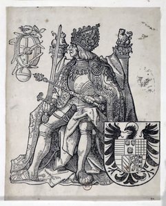 Maximilian császár, 1509-1512 körül (metszet) alkotó: Hans Burgkmair