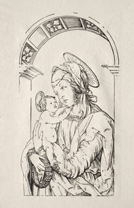 Szűz a gyermekkel boltív alatt, 1508. alkotó: Hans Burgkmair