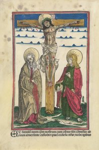 Krisztus a kereszten a Szűzanyával és Szent Jánossal alkotó: Hans Burgkmair I