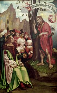 Keresztelő Szent János prédikál Heródes előtt, a Szent János-triptichonból, 1514 (tempera a táblán)