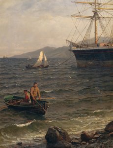 Norvég kikötő alkotó: Hans Gude