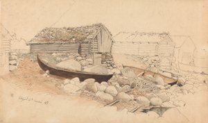 Kilátás az Eidfjordra alkotó: Hans Gude