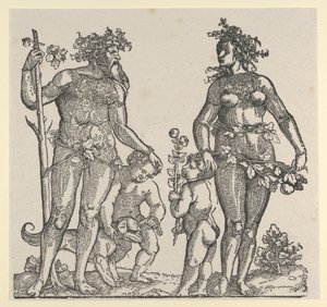 Vad ember és vad nő, 1545. alkotó: Hans Guldenmond