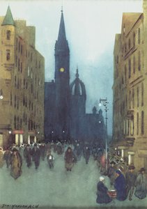 High Street, Edinburgh (olaj, vászon)