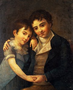 Franz Xaver Wolfgang (1791-1844) és Karl Thomas (1784-1858), Wolfgang Amadeus Mozart (1756-1791) fiai portréja, festette: Hans Hansen (1769-1828)