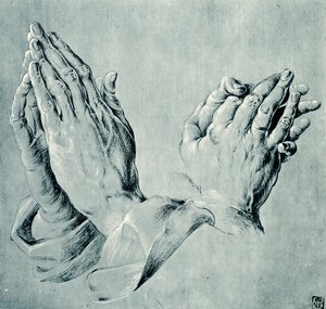 A kezek tanulmányozása Dürer után