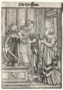 Haláltánc: A grófnő. alkotó: Hans Holbein