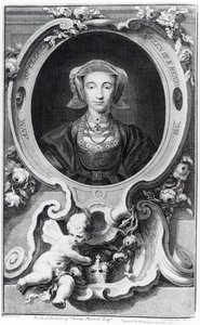 Clevesi Anna, Jacobus Houbraken metszete, 1740 alkotó: Hans Holbein der Jüngere