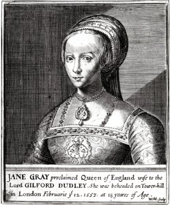 Jane Gray, William Marshall metszet, 1648 alkotó: Hans Holbein der Jüngere