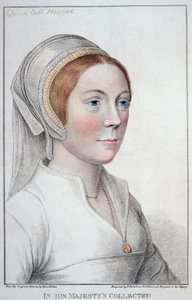 Catherine Howard (1520-42) portréja Francesco Bartolozzi (1727-1815) metszetében, 1796 alkotó: Hans Holbein der Jüngere
