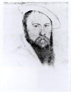 Sir Thomas Wyatt fiatalabb (kb. 1521-54) portréja (ceruza és szén papíron) alkotó: Hans Holbein der Jüngere