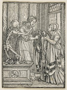 A grófnő a Haláltáncból (Lyon), 1538, 1523-1526 alkotó: Hans Holbein der Jüngere