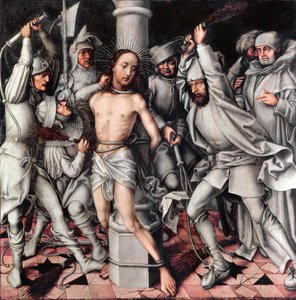 Krisztus megkorbácsolása, oltárkép részlete, 1496