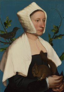 Hölgy mókussal és csillaggal (Anne Lovell?). 1526-28 körül alkotó: Hans Holbein der Jüngere