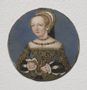 Lady Mary Howard, 1533 körül (wc pergamenen) alkotó: Hans Holbein der Jüngere