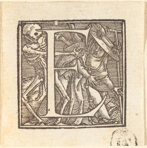 E betű. alkotó: Hans Holbein der Jüngere