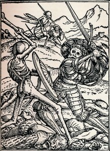A lovag és a halál, 1538, 1917 alkotó: Hans Holbein der Jüngere