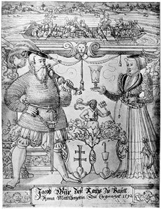 Jacob Wyx bázeli és felesége Anna, 1592, 1901 alkotó: Hans Jakob Plepp