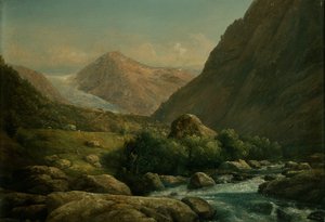 Bondhus gleccser (olaj a fedélzeten) alkotó: Hans Leganger Reusch
