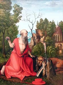 Német: Szent Jeromos Szent Jeromos a sivatagban