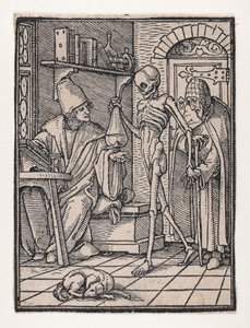 Az orvos vagy orvos, A haláltáncból, kb. 1526, megjelent 1538.