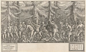Meztelen férfiak és parasztok csatája alkotó: Hans Lützelburger, after Master NH